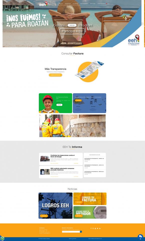 Diseño Web EEH - Empresa Energía Honduras EEH - Empresa Energía Honduras