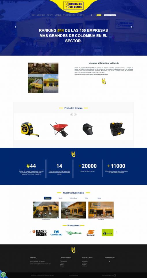 Diseño Web Hierro de Occidente Hierros de Occidente