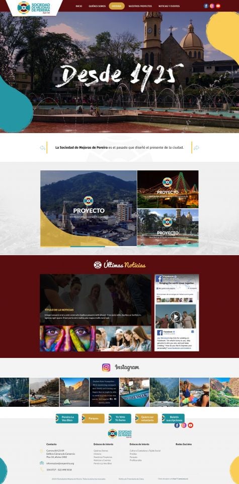 Diseño Web Sociedad de mejoras de Pereira Sociedad de mejoras de Pereira